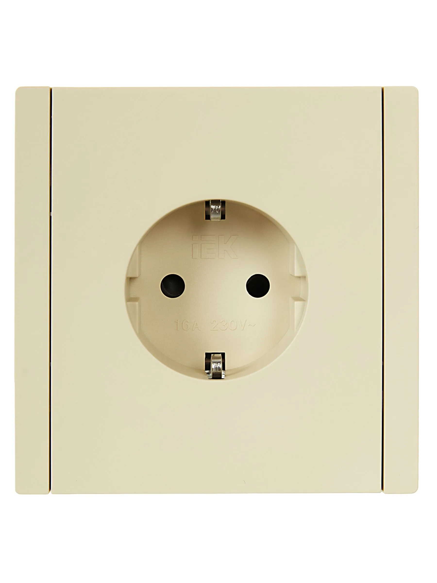 FORTE&PIANO Розетка 1-местная с заземлением с защитными шторками винтовое крепление 16А FP415 ваниль IEK - Фото 3