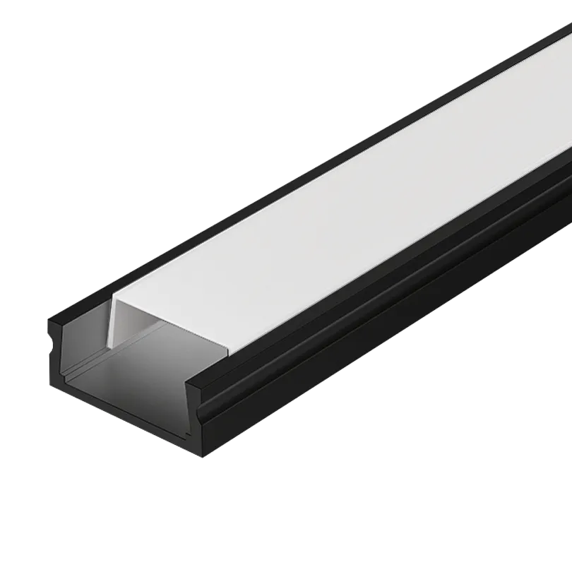 Профиль алюминиевый накладной WOLTA WAP-S-16/6/2000-BW черный/белый рассеиватель 16х6х2000мм WAP-S-16/6/2000-BW