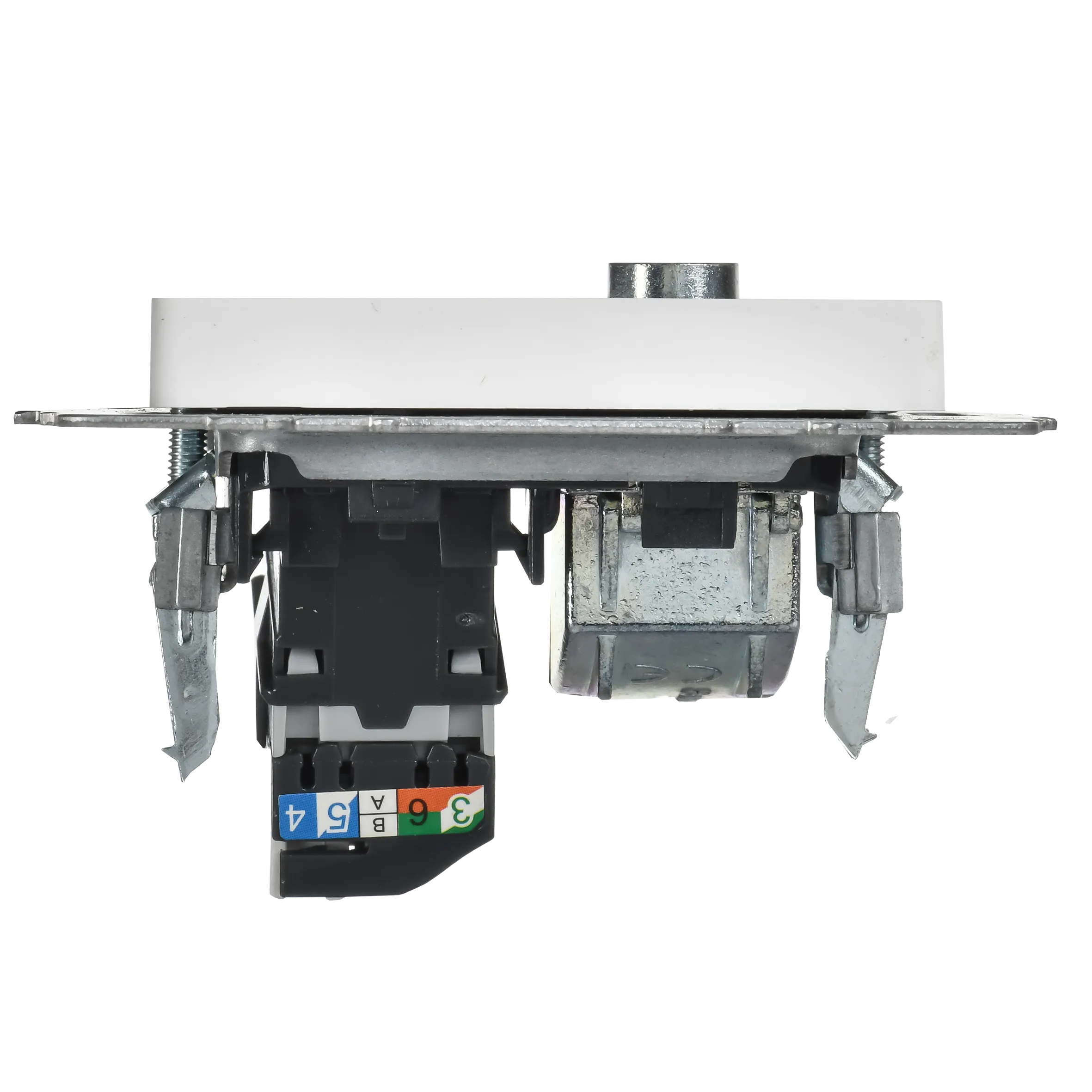 BRITE Розетка двойная TV+RJ45 кат.5E РТВ/РК12-БрАБ арктический белый IEK - Фото 3