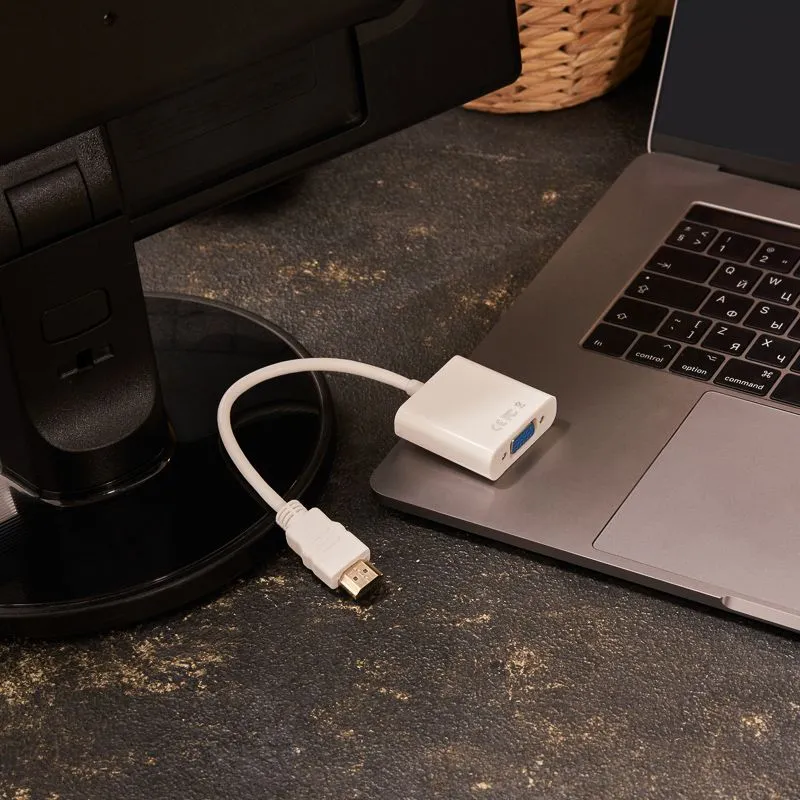 Переходник штекер HDMI - гнездо VGA, провод REXANT - Фото 2