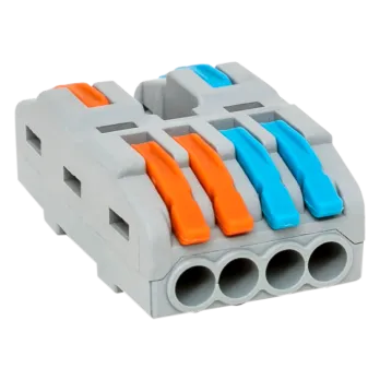 Строительно-монтажная клемма СМК 222-424 разветвительная 4 выхода 0,08-4 мм2 EKF
