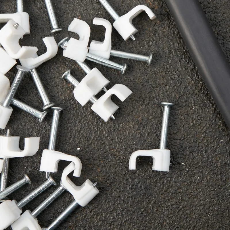 Крепеж кабеля плоский 6х4 мм, белый (50 шт/уп) REXANT - Фото 4