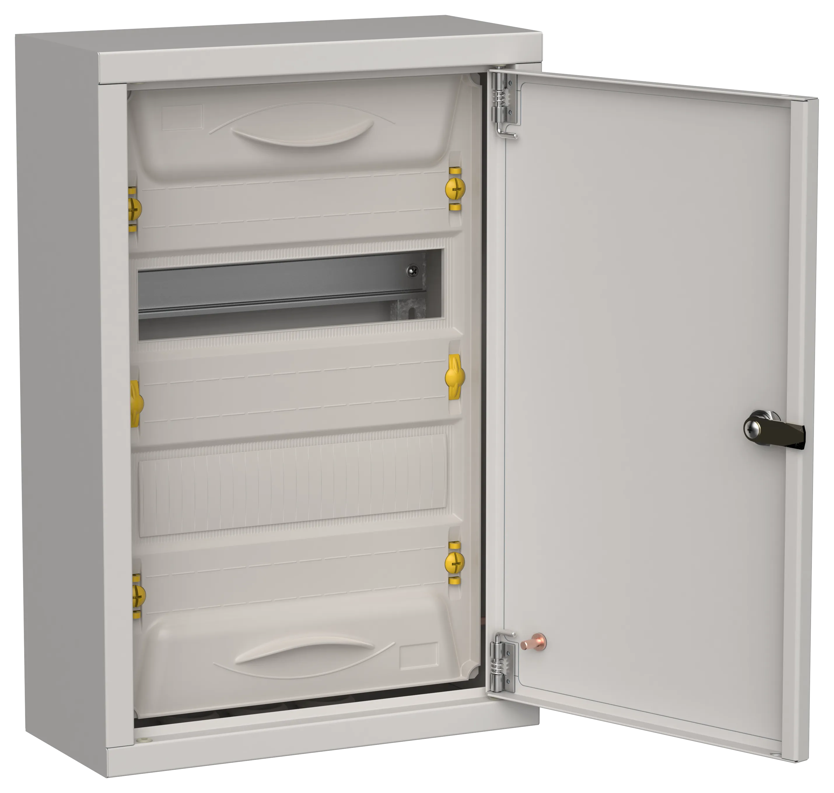 TITAN 5 Корпус металлический ЩРн-24 (1х24) 460х310х140мм IP31 серый (одна дверь) IEK TI5-50-N-024-31-7035