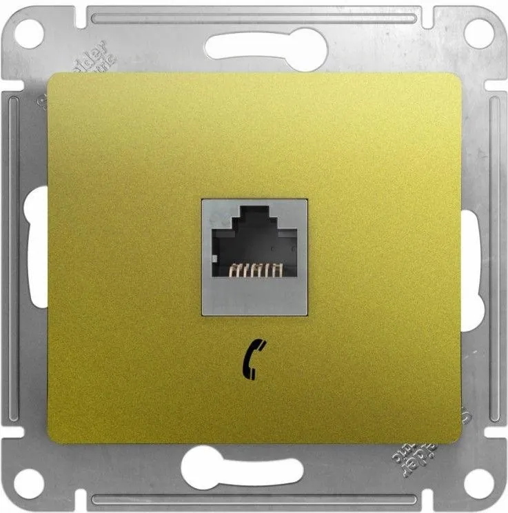 Розетка телефонная 1-м Glossa RJ11 механизм фисташк. SE GSL001081T