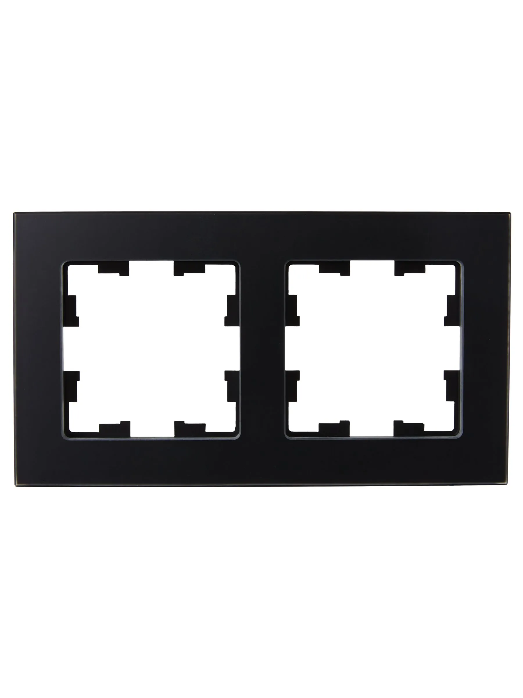 BRITE Рамка 2-местная РУ-2-2-Бр стекло черный матовый IEK - Фото 5