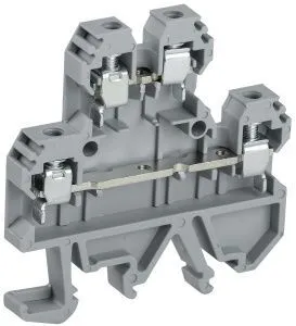 Клемма винтовая КВИ-4-2L двухуровневая 4мм2 серая IEK YZN30-004D-K03