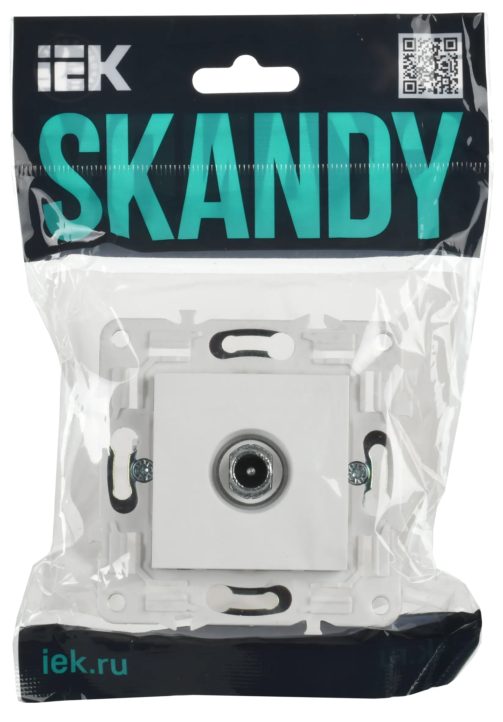 SKANDY Розетка TV проходная SK-A17W арктический белый IEK для электромонтажа - Фото 2