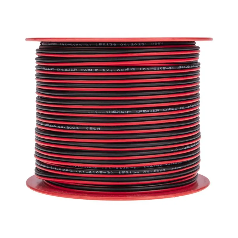 Кабель акустический 2х1,00мм², красно-черный, 100м REXANT - Фото 3