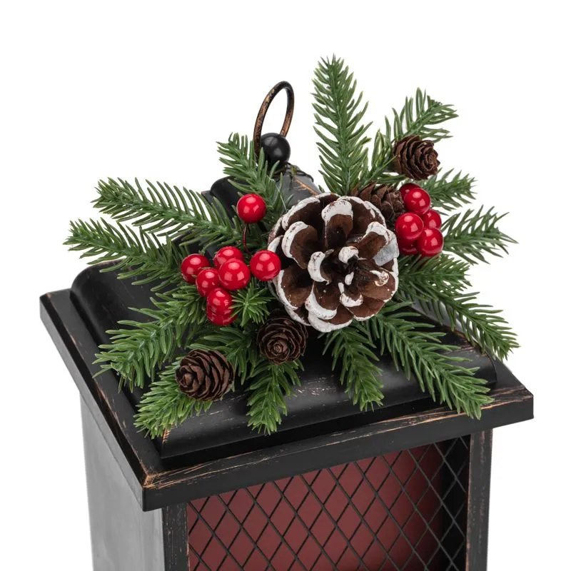 Светодиодный камин Рождество с эффектом живого огня 15х14х26см, батарейки 2хС (не в комплекте) и USB, бронзовый NEON-NIGHT - Фото 5