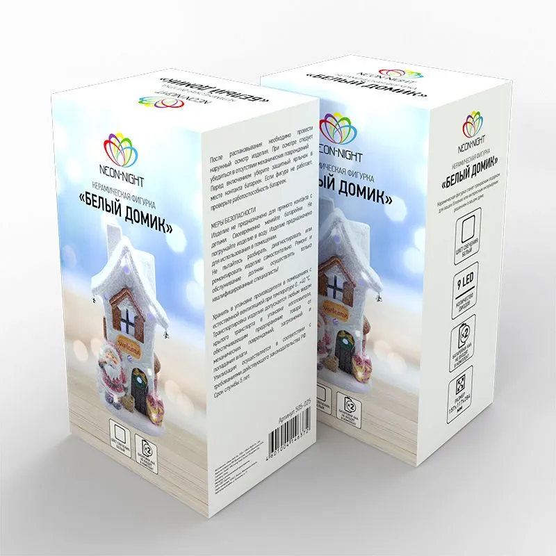 Керамическая фигурка Белый домик 15,7х11,7х28,4 см - Фото 5