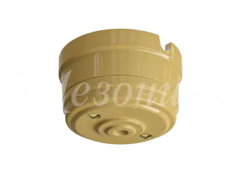 Корпус розетки потолочной пластиковый, D70x40, цвет - песочное золото, серия УСАДЬБА, ТМ МЕЗОНИНЪ