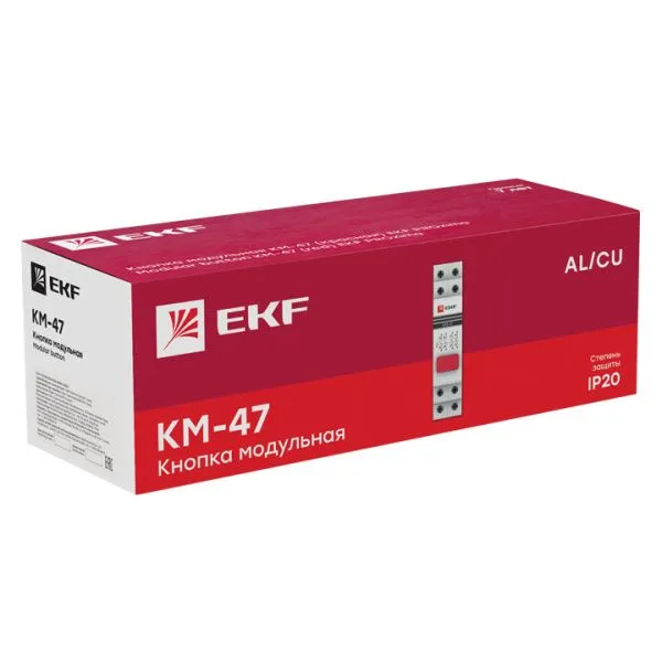 Кнопка модульная КМ-47 (красная) EKF PROxima - Фото 3