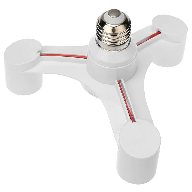 Разветвитель цокольный Е27-3хЕ27 белый REXANT - Фото 2