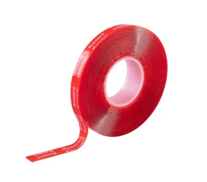 Лента клейкая двухсторонняя прозрачная, на VHB акриловой основе, 10 мм х 5 м REXANT