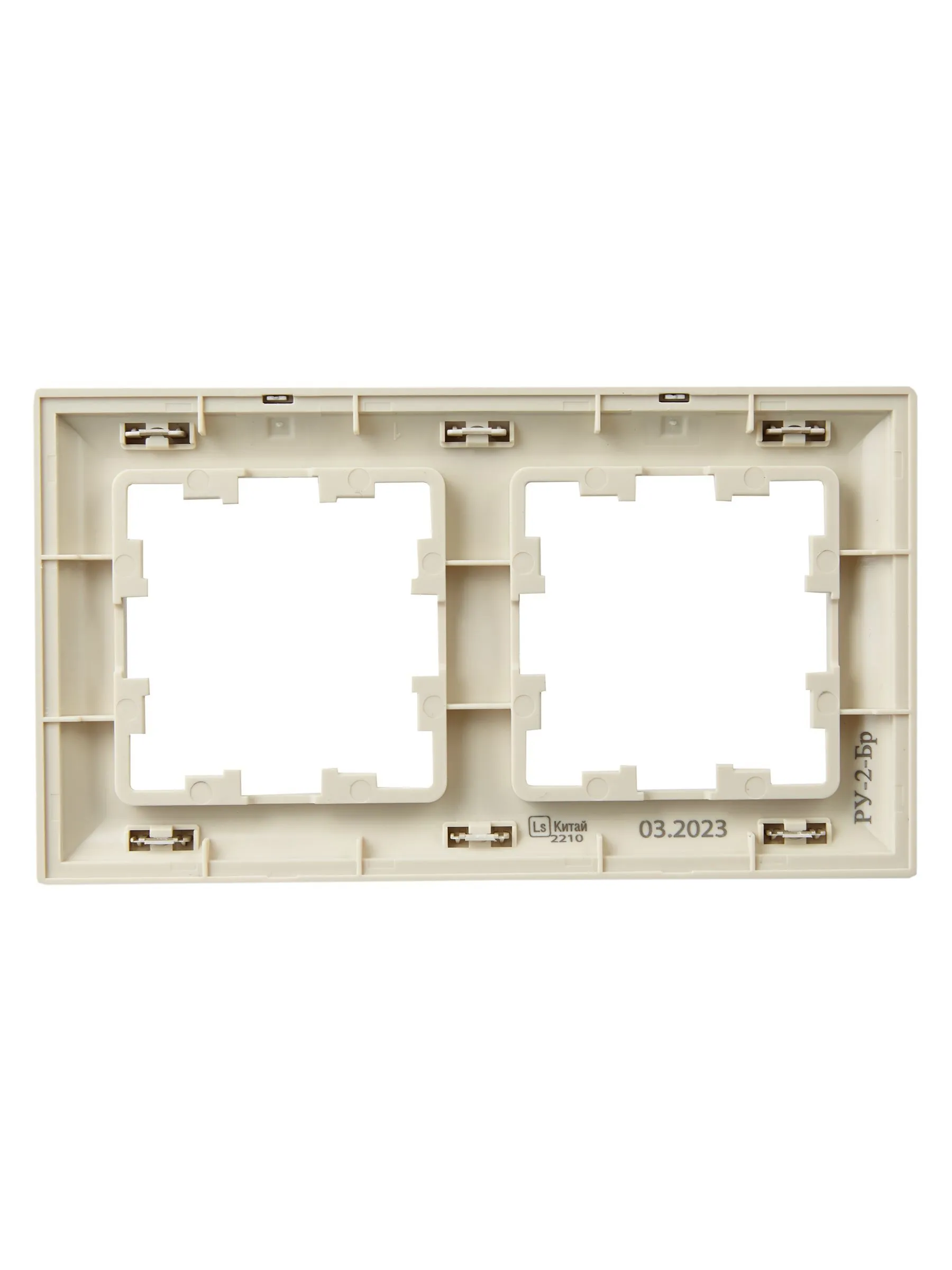 BRITE Рамка 2-местная РУ-2-Бр бежевый/шампань IEK - Фото 6