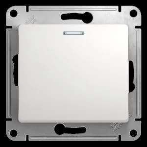 Выключатель 1-кл. СП Glossa 10А IP20 (сх. 1а) 10AX с подсветкой механизм бел. SE GSL000113 275139