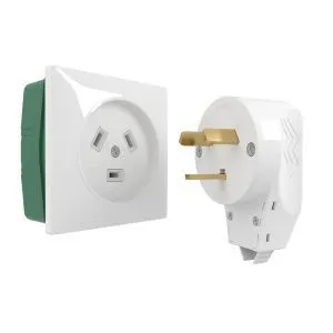 Комплект: розетка с вилкой для электроплиты 32А 250В, коробка в стену (белый) Werkel W1189201