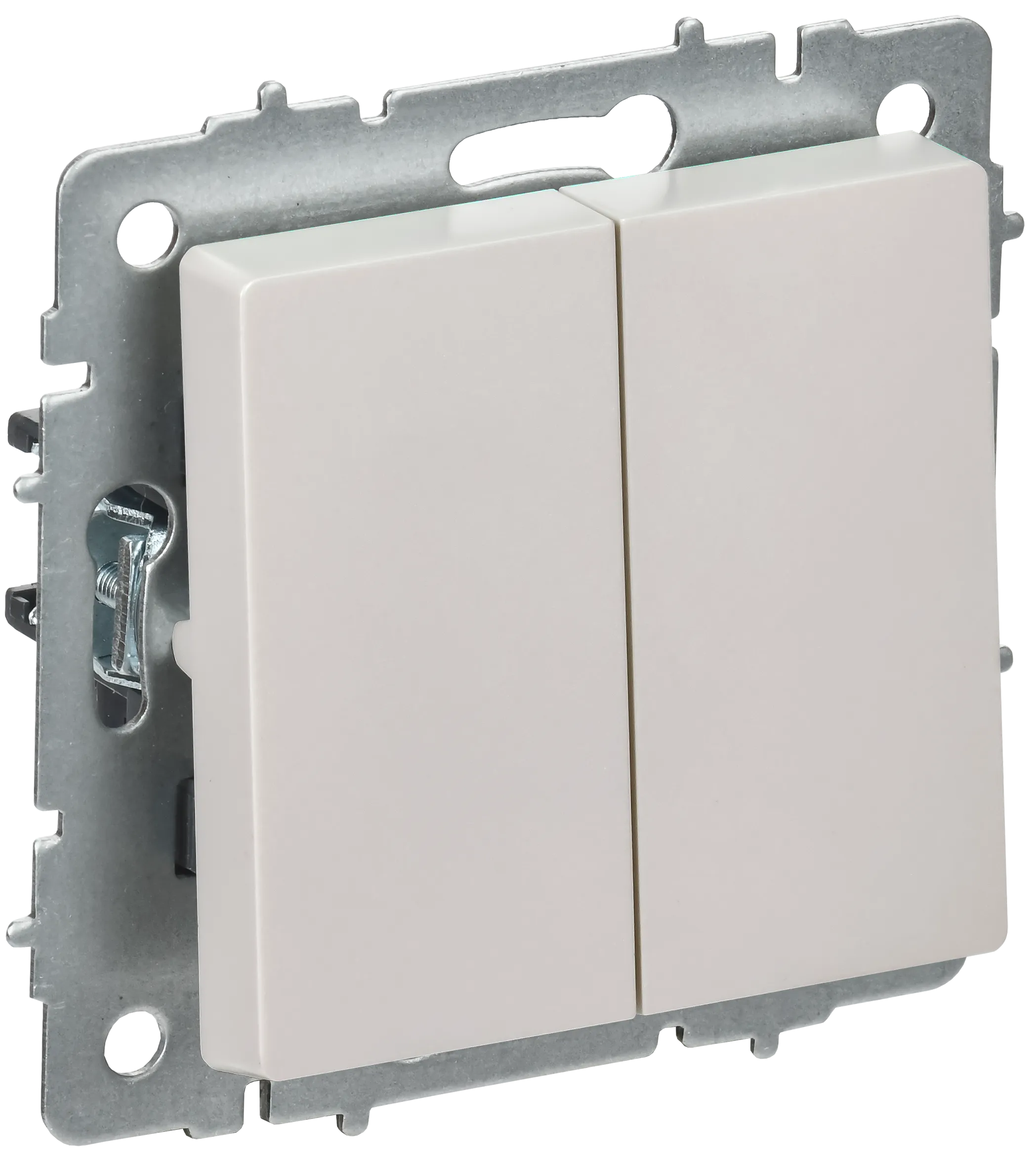 BRITE Выключатель 2-клавишный перекрестный 10А ВС10-2-3-БрЖ жемчуг IEK BR-V23-0-10-K36