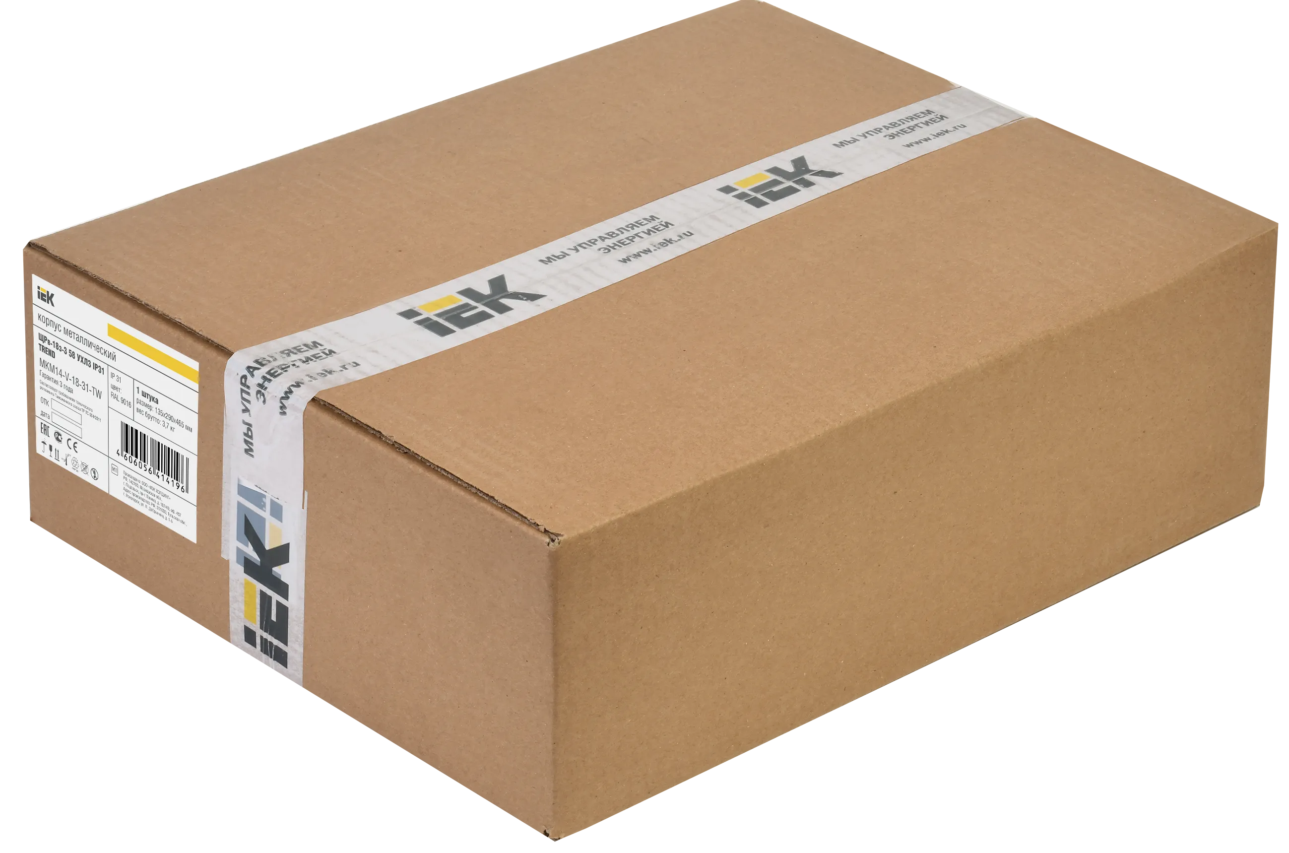 TITAN 3 Корпус металлический ЩРв-18 (265х440х120мм) IP31 белый IEK - Фото 2