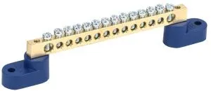 Шина N "ноль" на двух угловых изоляторах ШНИ-6х9-14-У2-С IEK YNN10-69-14C2-K07