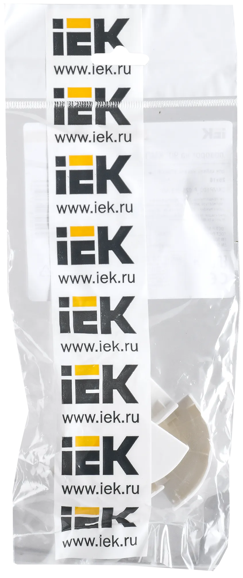 ELECOR Поворот на 90град КМП 25х16 белый (4шт/компл) IEK - Фото 2