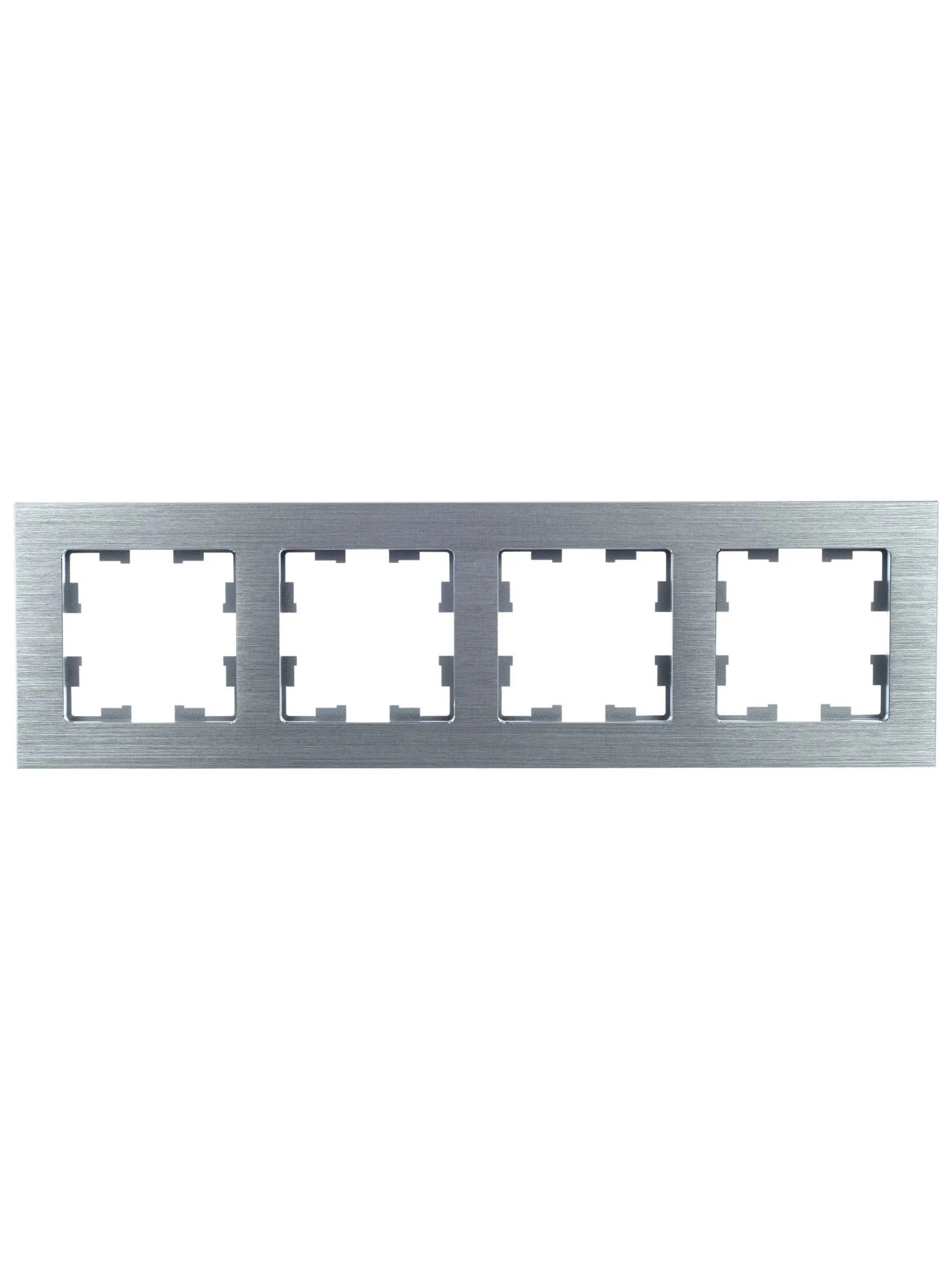 BRITE Рамка 4 -местная РУ-4-1-БрА металл алюминий IEK - Фото 8