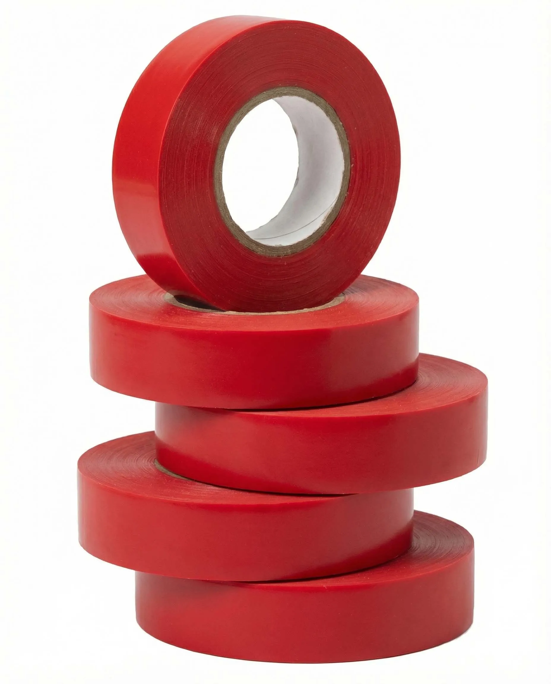 Изолента ПВХ 0,18х19мм, 20м профессиональная красная (5шт/уп) DEKRON - Фото 3
