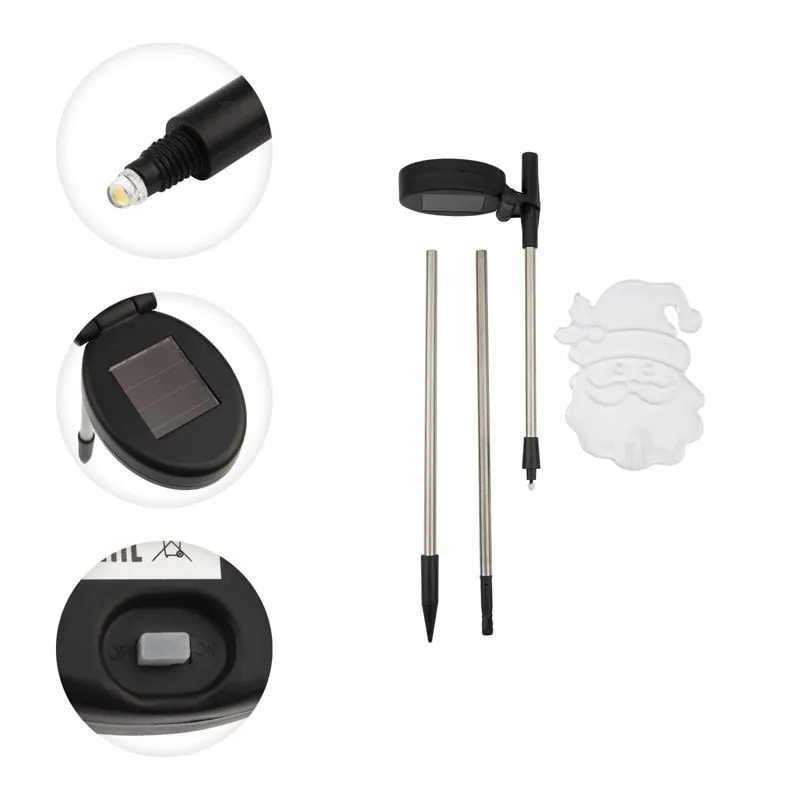 Светильник грунтовый Добрый Санта RGB, с солнечной панелью и аккумулятором LAMPER - Фото 3