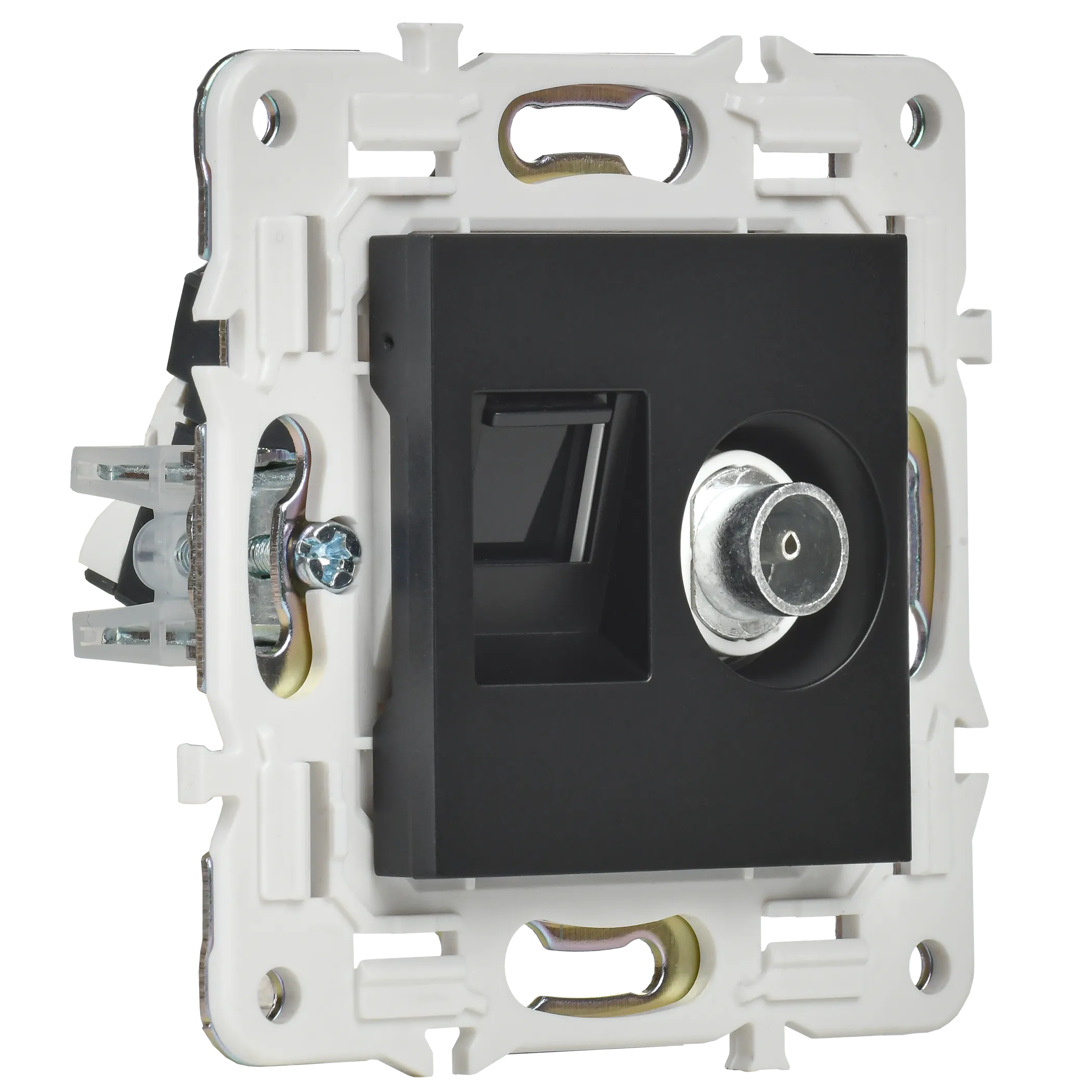 SKANDY Розетка двойная TV+RJ45 кат.6E SK-A15Bl черный IEK - Фото 6