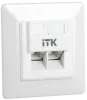 ITK Внутренняя информационная розетка RJ45 кат.5E FTP 2 порта CS2-1C5EF-2-1