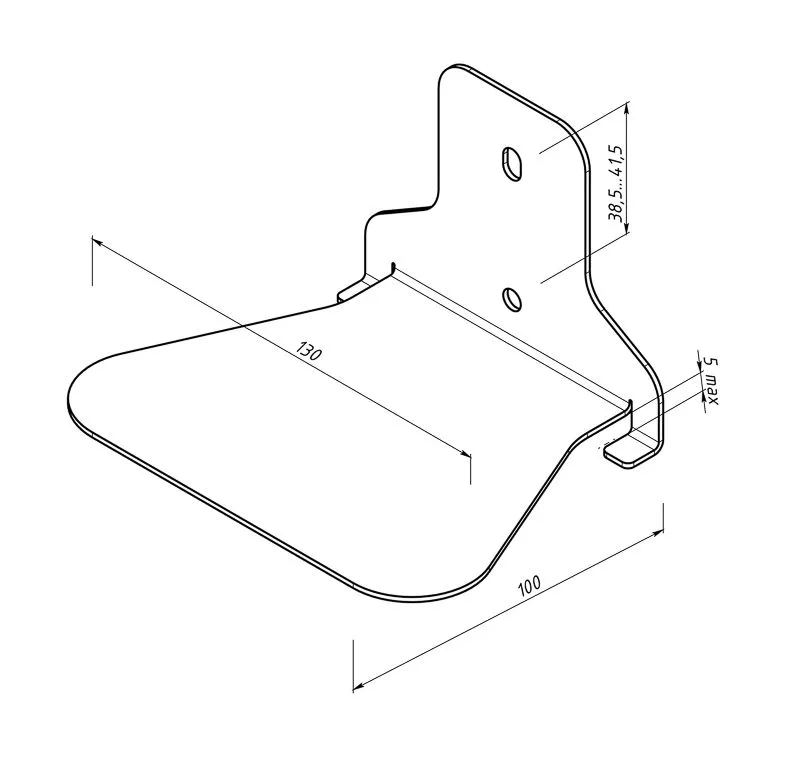 Держатель для книг, настенный, черный REXANT - Фото 4