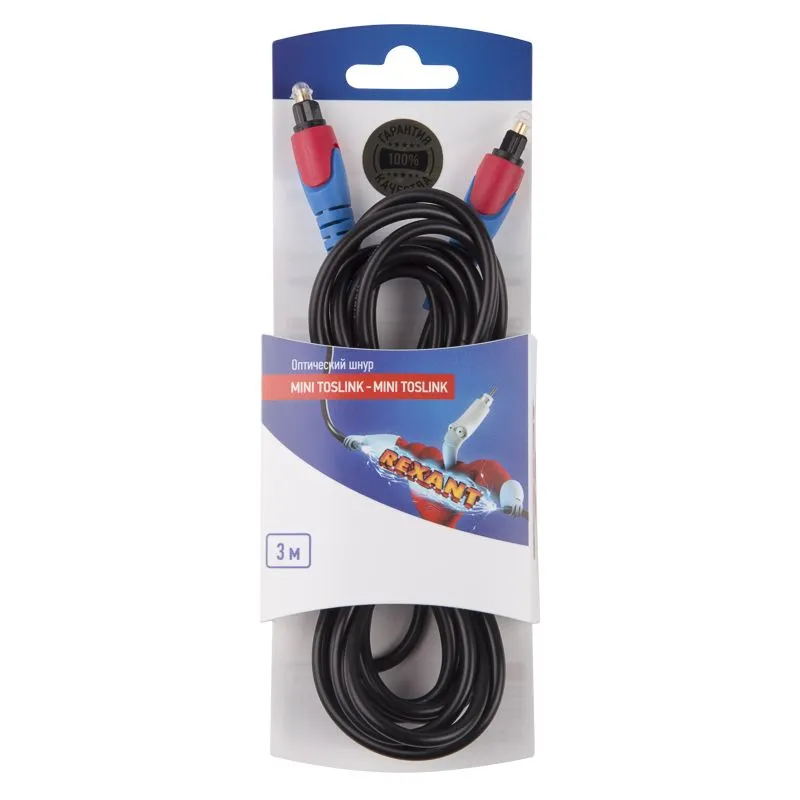 Шнур оптический Toslink 3м REXANT
