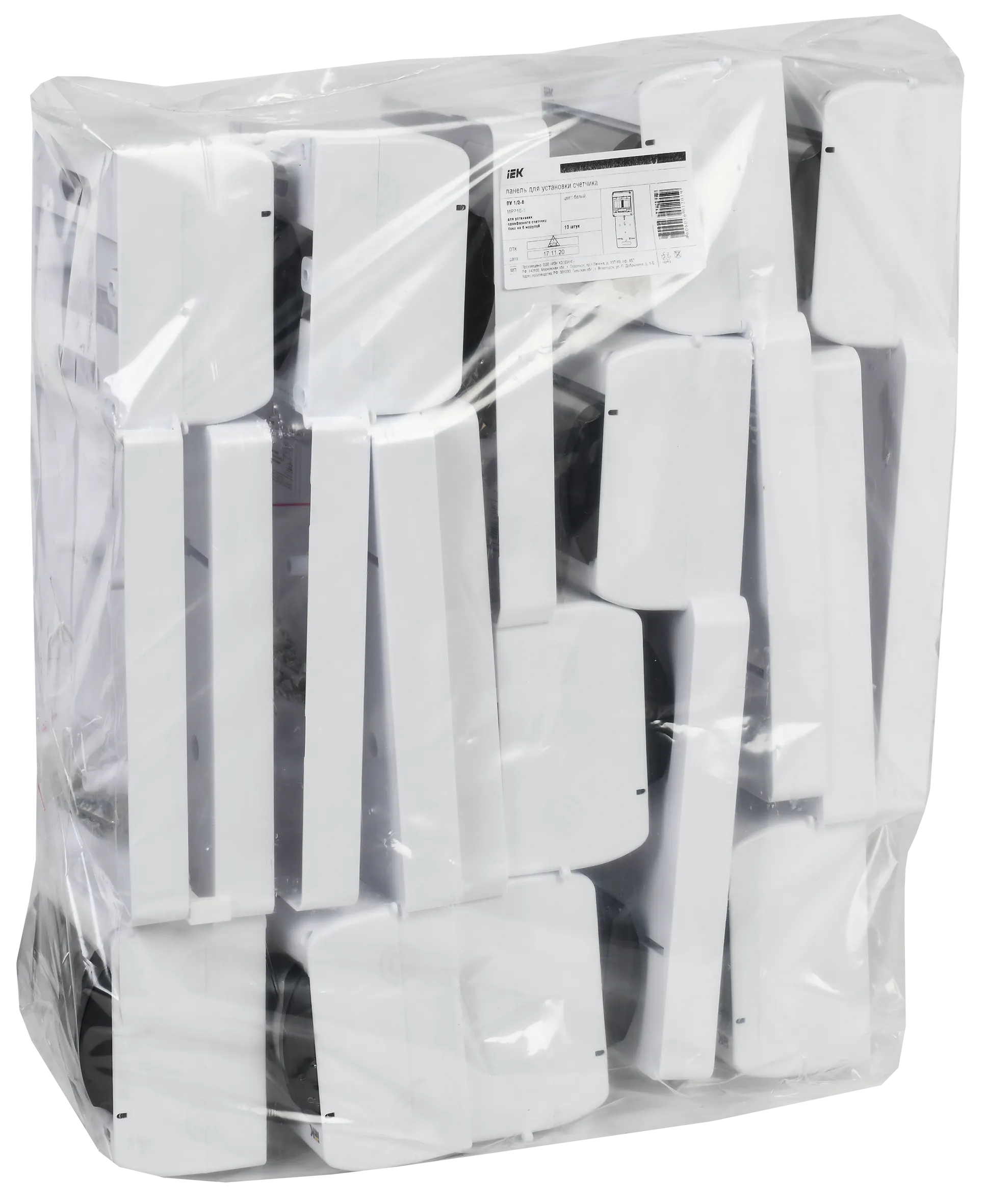 Панель для установки счетчика ПУ1/2-6 1-фазн. с боксом для автоматов модульных серий (6 мод.) с прозрачной крышкой (149х420х30мм) IEK - Фото 2