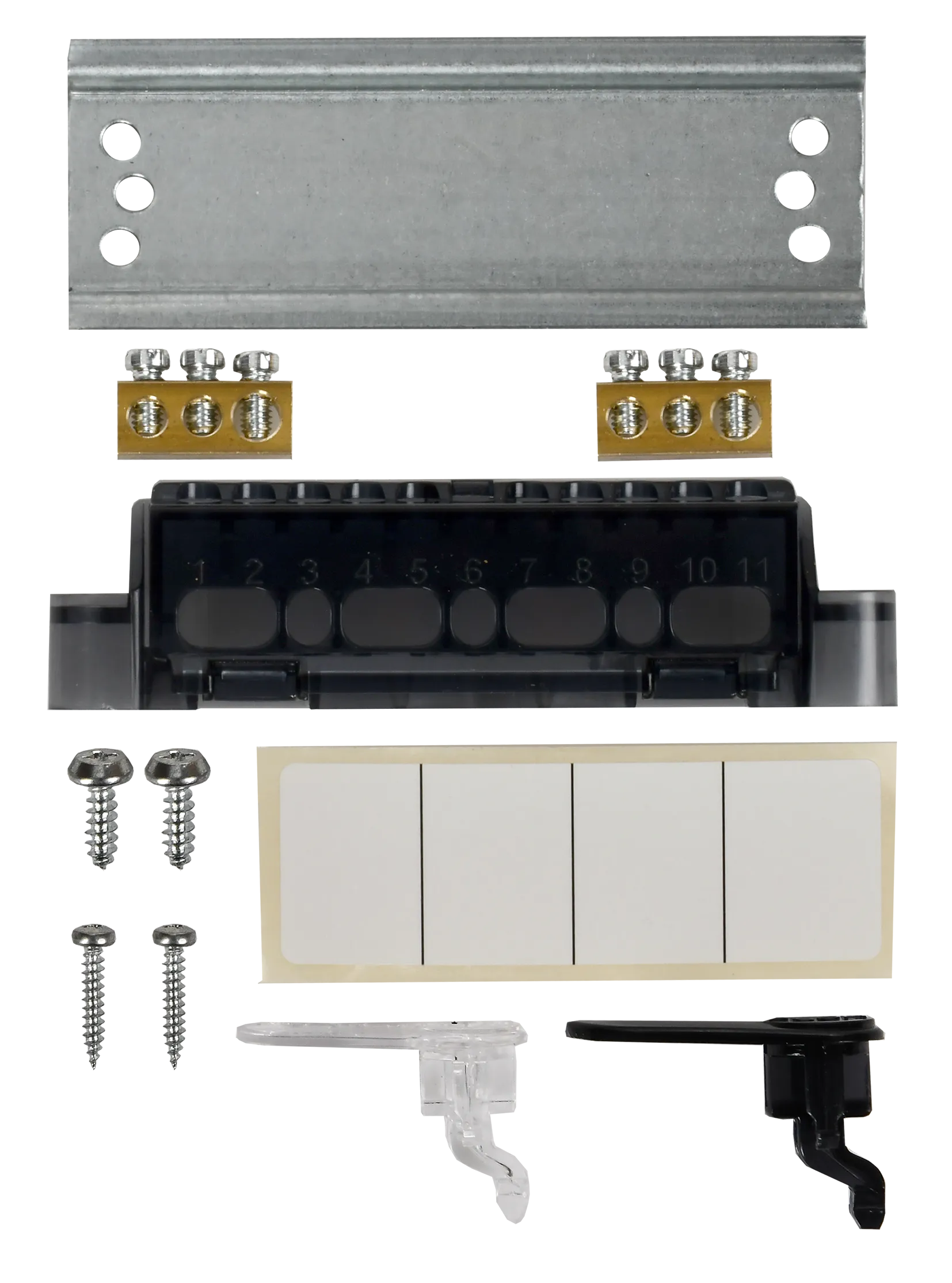 UNION Compact Корпус пластиковый БЕЛЫЙ ЩРН-П-4, IP41 черная прозрачная дверь IEK - Фото 4