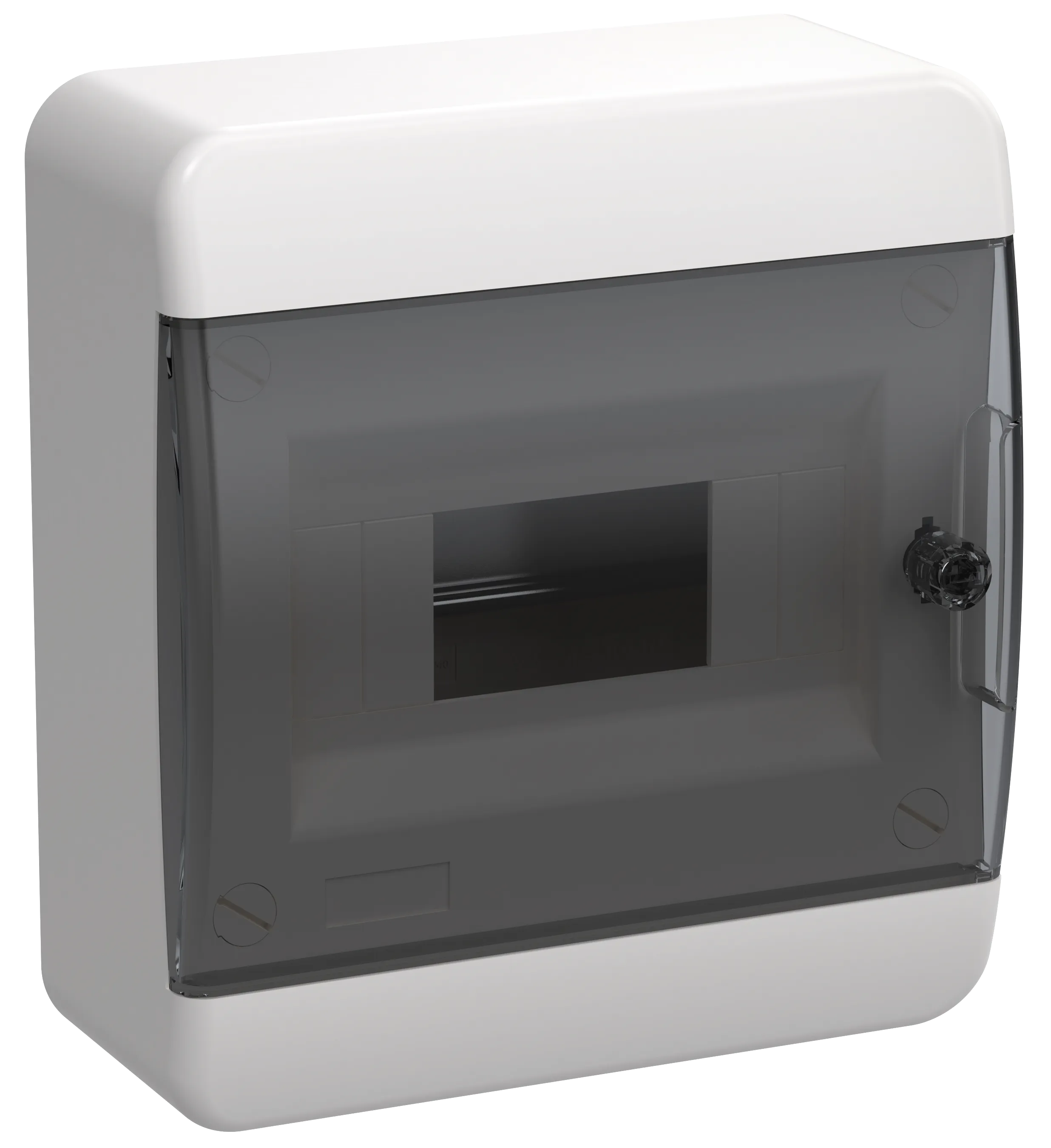 TEKFOR Корпус пластиковый ЩРН-П-8 IP41 черная прозрачная дверь IEK