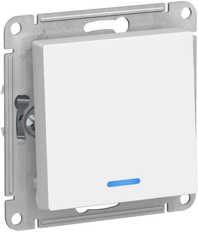 Выключатель 1-кл. СП AtlasDesign 10А IP20 (сх. 1а) 10AX с подсветкой механизм бел. SE ATN000113