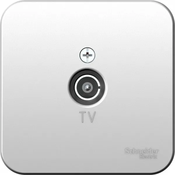 Розетка телевизионная TV ОП Blanca коннектор с изолир. пластиной алюм. SE BLNTA000013 - Фото 3