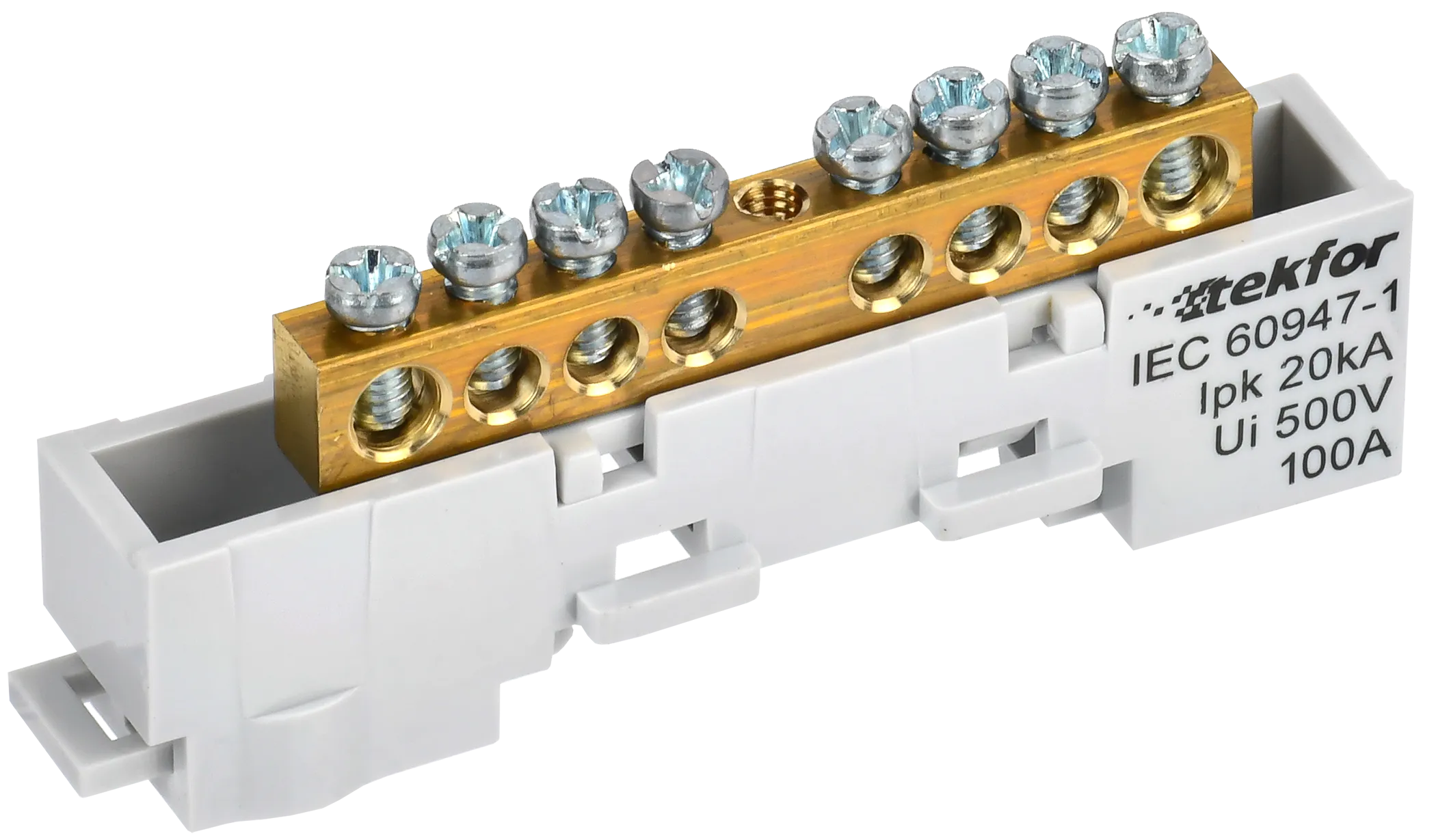 TEKFOR Шина L "фаза" неизолированная на универсальном держателе 6х9-8-Ср IEK