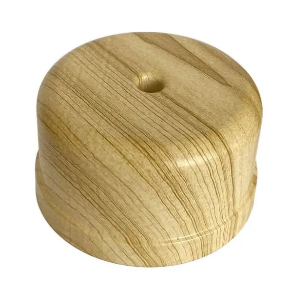 Коробка распределительная пластиковая D80мм, высота 43мм, IP20, цвет -сосна, УСАДЬБА, ТМ "МезонинЪ" 