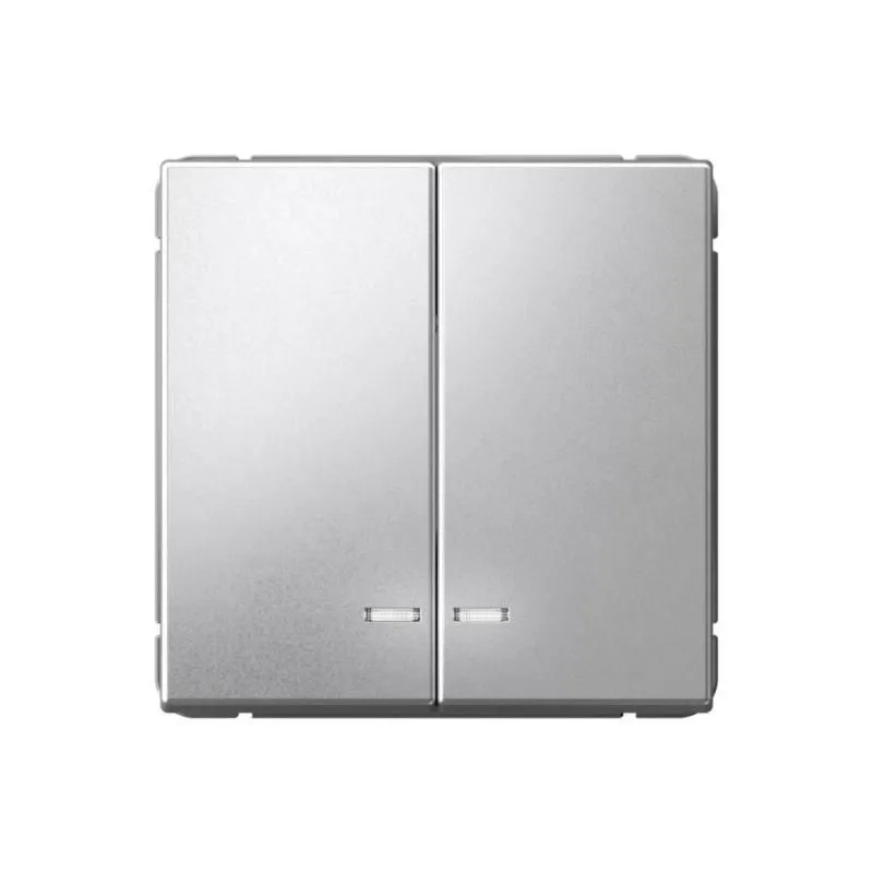 Выключатель 2-кл. ArtGallery (сх. 5а) 10AX с подсветкой механизм алюм. SE GAL000353 1823065