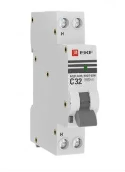 Диф. автомат 32А 100мА 1мод. х-ка С эл. тип AС 6кА АВДТ-63М PROXIMA EKF