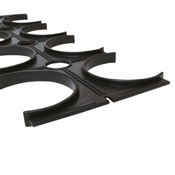 Держатель расстояния (кластер) для двуст. труб d110 мм четверной черный EKF-Plast - Фото 2