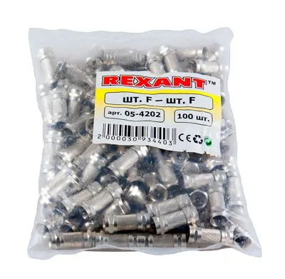 Переходник штекер F – штекер F REXANT - Фото 3