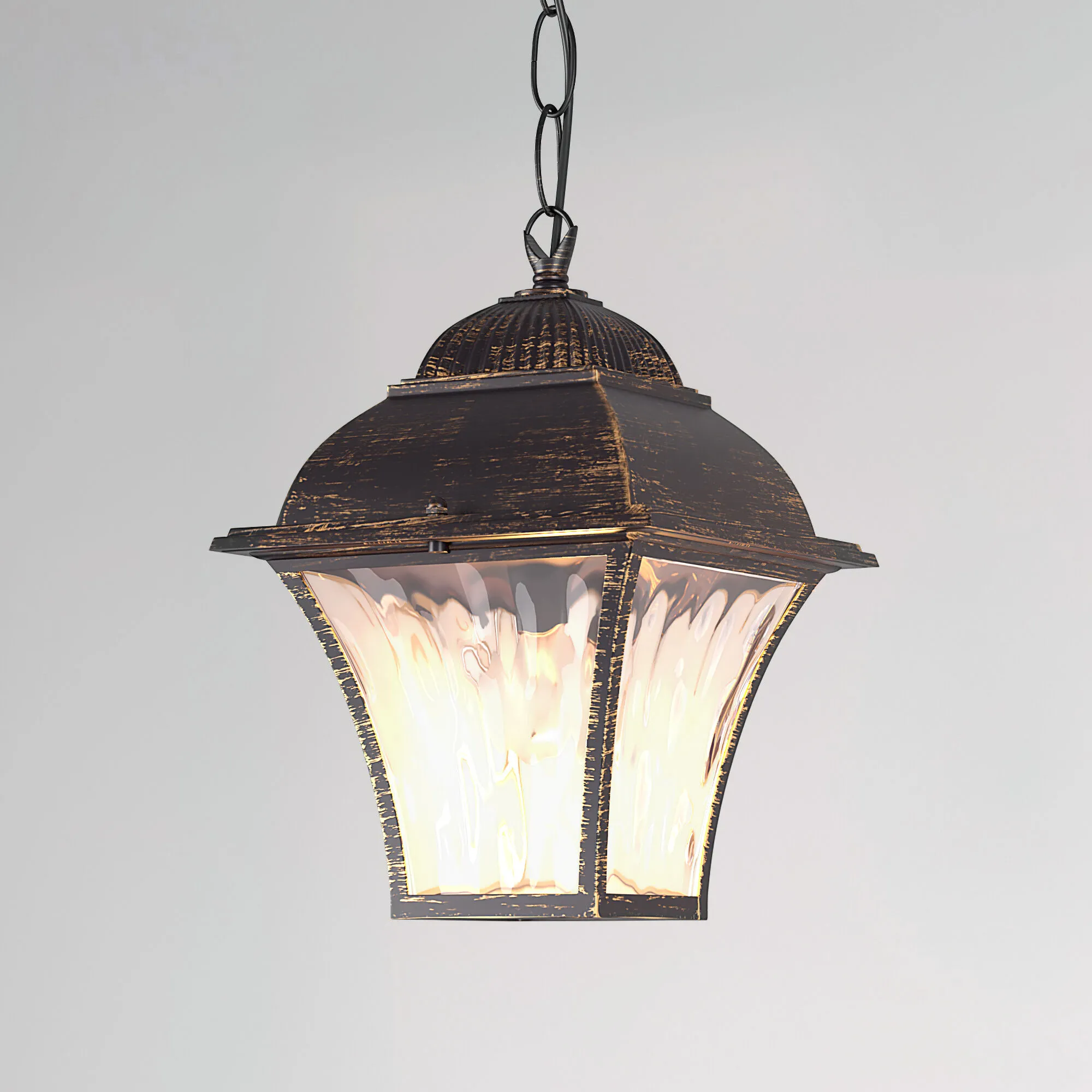 Светильник уличный подвесной IP33 Apus H черное золото GL 1009H Elektrostandard
