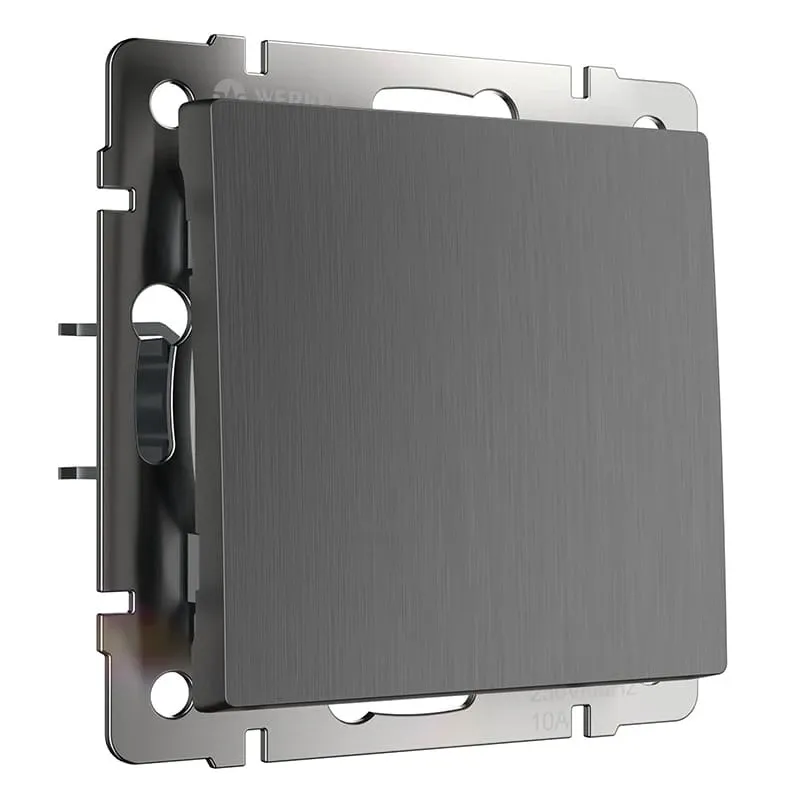 Выключатель одноклавишный (графит рифленый) Werkel