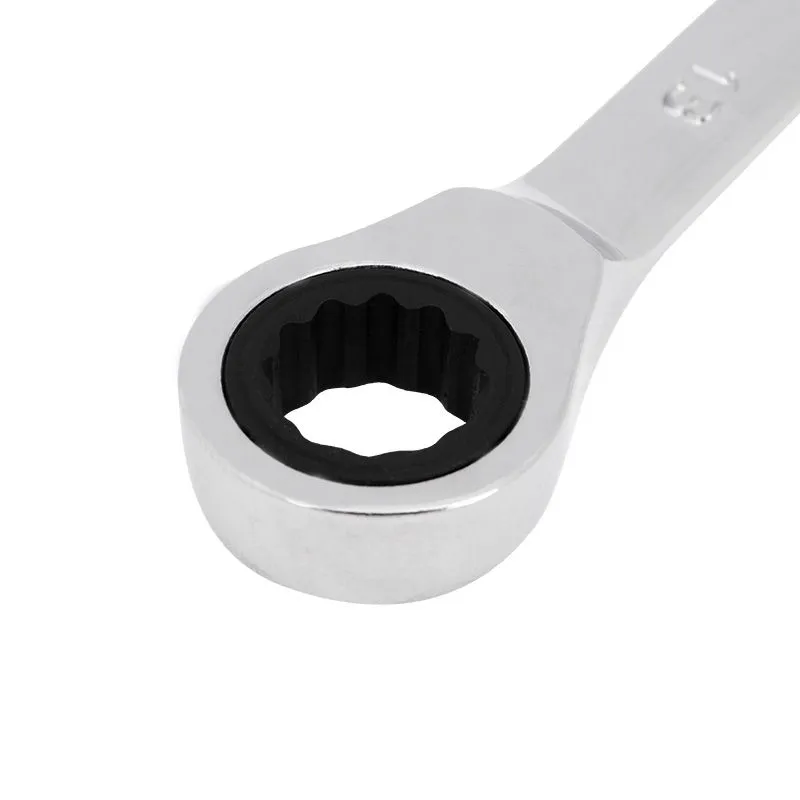 Ключ комбинированный трещоточный 13мм, CrV, зеркальный хром REXANT - Фото 2