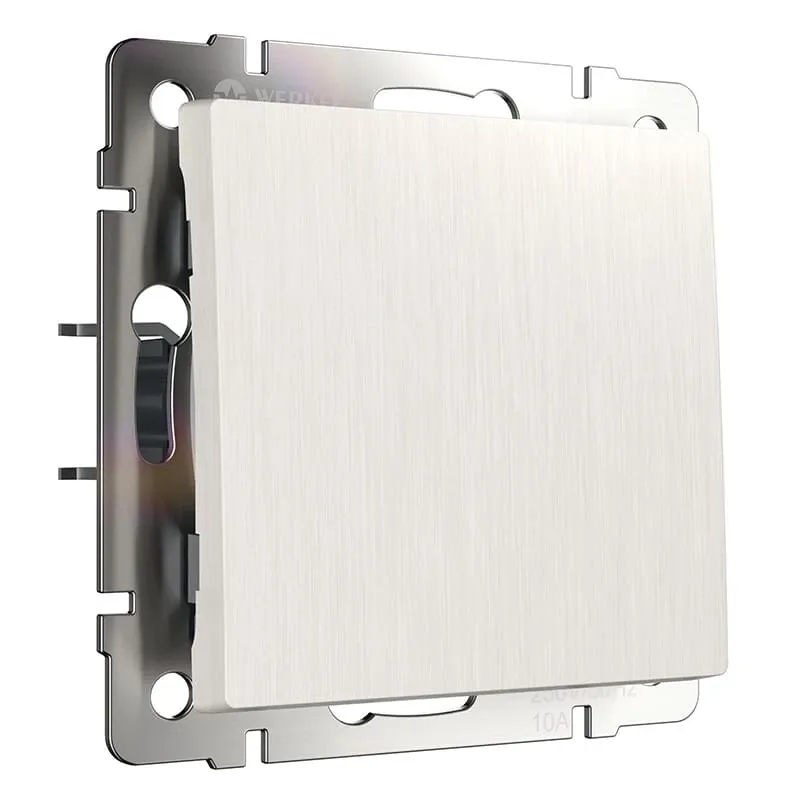 Выключатель одноклавишный (перламутровый рифленый) Werkel