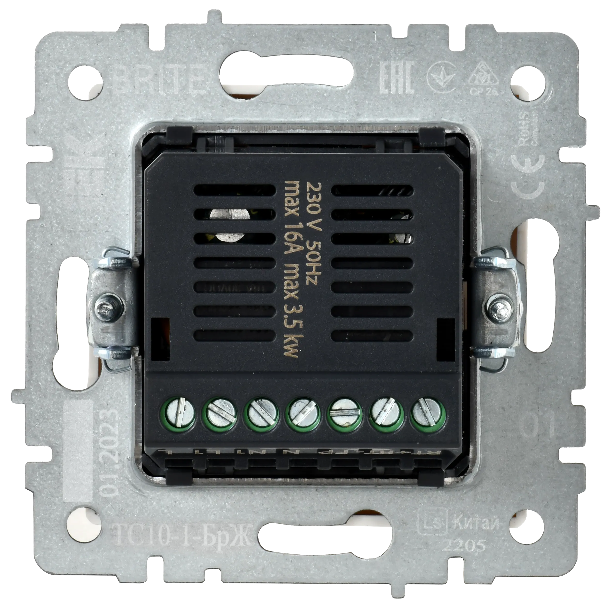 BRITE Термостат электронный с индикацией ТС10-1-БрЖ жемчуг IEK - Фото 3