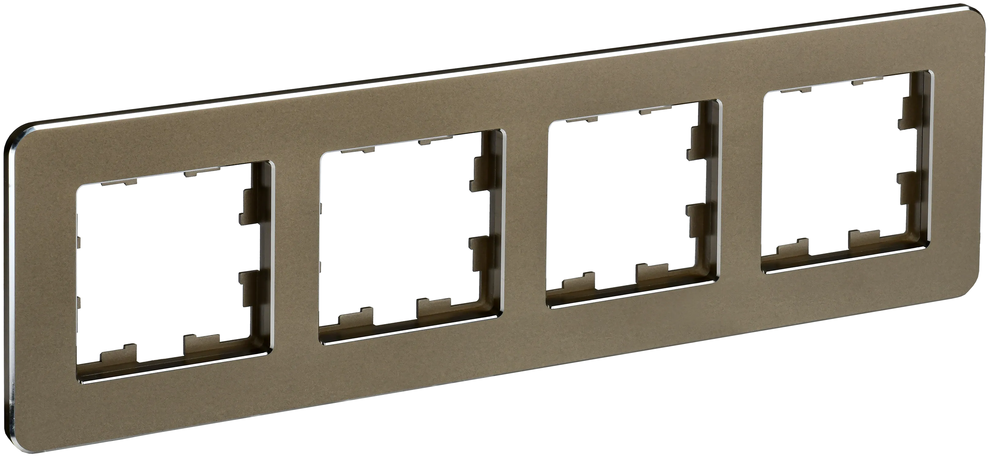 BRITE Рамка 4-местная РУ-4-1-Бр металл латунь RE IEK