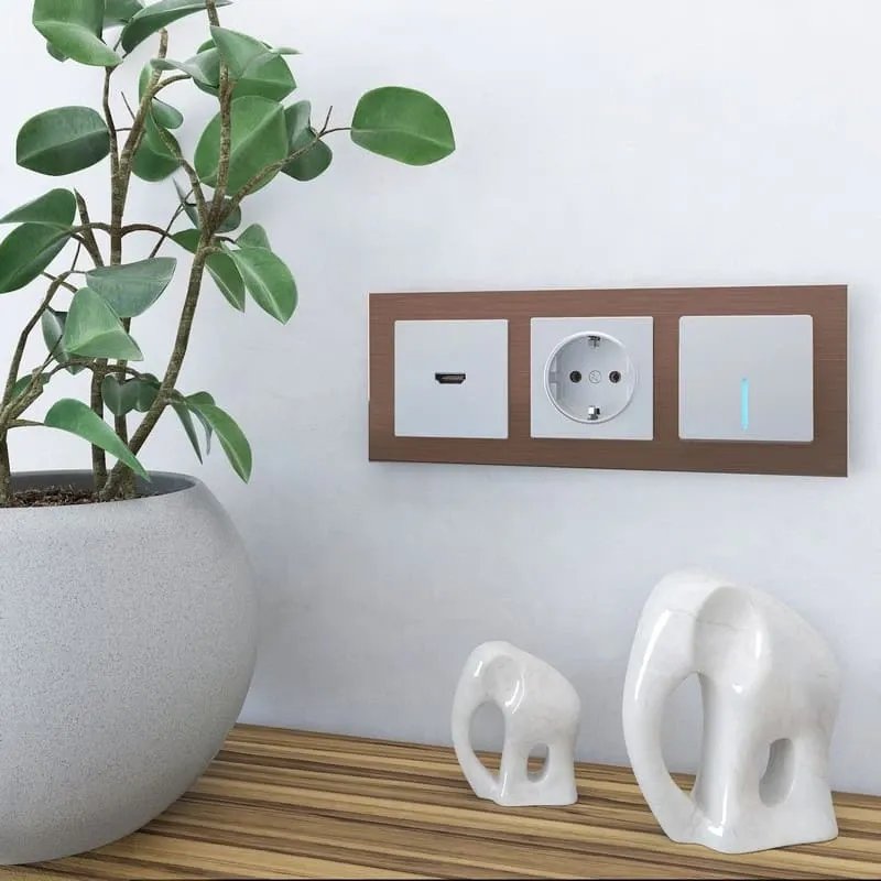 Рамка на 3 поста Aluminium (коричневый алюминий) Werkel - Фото 2